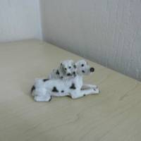 Figur Hunde Dalmatiner Mama mit Welpe ... für die Deko oder Geldgeschenke basteln  - Gartendekoration Bild 1