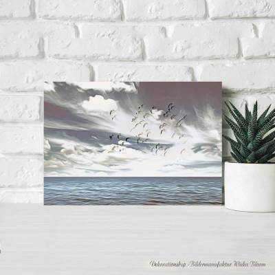 Maritimes Bild Möwen Meer, DIGITALES BILD ZUM DOWNLOAD & DRUCKEN Printables Wanddeko Poster Karte Geschenkidee