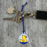 Anhänger **Quirin Quack** von ZWEIFARBIG 3,2cm Glücksbringer Schlüsselanhänger Einschulung Kindergarten Geschenk Bild 2