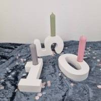 Kerzenhalter Zahl 0 - 9, Kerzenständer Stabkerze, Geburtstagskerze Zahl, Tischdeko Geburtstag, kleine Aufmerksamkeit Bild 7