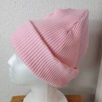 Skullmütze Erwachsener rosa - Hipsterbeanie Kinder - Skatermütze Rip Jersey grob Bild 3