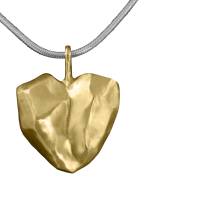Goldschmiede Silberanhänger vergoldet "frozen heart" groß, Anhänger, Kettenanhänger, Anhänger Herz Herzanhänger, Bild 2