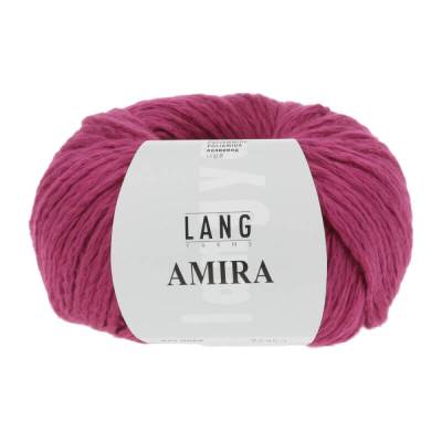 25 % Rabatt: LANG Yarns AMIRA, voluminöses Baumwollgarn, Fb 065, beere, 50 g