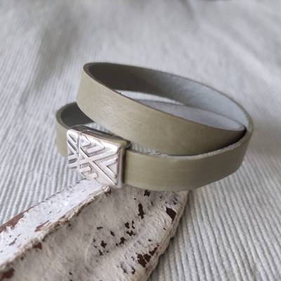 Leder Armband mit Magnetverschluss aus Edelstahl