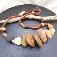 antike Steinperlen aus der Sahara mit XL-Donuts - interessante Mischung Bild 1