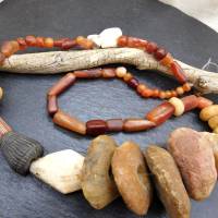 antike Steinperlen aus der Sahara mit XL-Donuts - interessante Mischung Bild 4