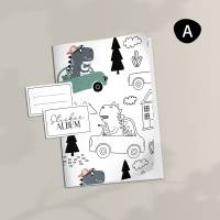 Stickeralbum "Coole Dinos" für Kinder • A5 Aufkleberheft mit 32 Seiten zum Sticker sammeln und aufbewahren Bild 6