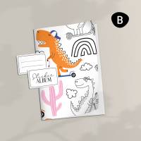 Stickeralbum "Coole Dinos" für Kinder • A5 Aufkleberheft mit 32 Seiten zum Sticker sammeln und aufbewahren Bild 7