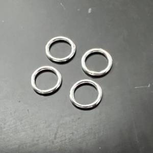5 x 925-Silber Binderinge geschlossen, verschiedene Größen, 5 mm, 6 mm, 7,3 mm Bild 4