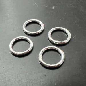 5 x 925-Silber Binderinge geschlossen, verschiedene Größen, 5 mm, 6 mm, 7,3 mm Bild 5
