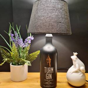 TURM GIN Limited Edition 0,70 L Flaschenlampe, Bottle Lamp - Handmade UNIKAT Upcycling Bild 2