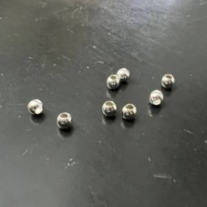 20 x 925-Silber Kugeln, Quetschkugeln, Quetschperlen, verschiedene Größe, 1,8mm, 2,0mm, 2,2mm, 2,5mm, 3,0mm Bild 2
