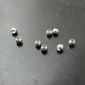 20 x 925-Silber Kugeln, Quetschkugeln, Quetschperlen, verschiedene Größe, 1,8mm, 2,0mm, 2,2mm, 2,5mm, 3,0mm Bild 5