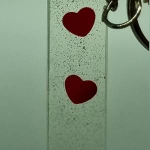 Schlüsselanhänger mit roten Herzen Bild 3