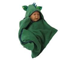 baby wrap kuscheliger schlafsack - strampelsack  aus fleece " drache " in sternenform Bild 1
