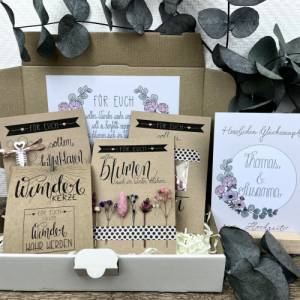 Personalisiertes Geschenk zur Hochzeit für das Brautpaar, Geschenkbox zur kirchlichen und standesamtlichen Trauung Bild 1