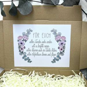 Personalisiertes Geschenk zur Hochzeit für das Brautpaar, Geschenkbox zur kirchlichen und standesamtlichen Trauung Bild 3