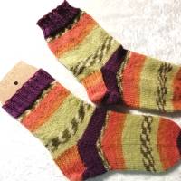 Socken handgestrickt, Größe 36/37 , Stricksocken, Wollsocken, Damen Socken Bild 1