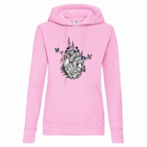 Hoodie Damen- Sweater mit Kängurutasche & einzigartigen Prints ,,Antumn Heart'' Bild 2
