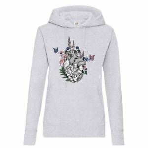 Hoodie Damen- Sweater mit Kängurutasche & einzigartigen Prints ,,Antumn Heart'' Bild 5