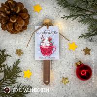 Heiße Schokolade im Reagenzglas aus echter Schweizer Schokolade, Weihnachtsgeschenk, Wichtelgeschenk Bild 5