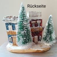 Deko-Holz-Weihnachtshäuser, handbemalt, "Christmas Town" Bild 7