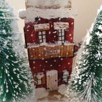 Deko-Holz-Weihnachtshäuser, handbemalt, "Christmas Town" Bild 9