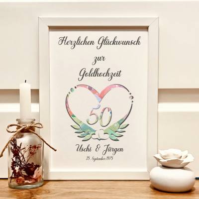 Personalisiertes Geldgeschenk zur Goldhochzeit – Originelle Geldgeschenkverpackung für 50 Jahre Ehe