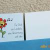 Fröhliche Glückwunschkarte "Blume" | Geschenkanhänger, Grußkarte Bild 3