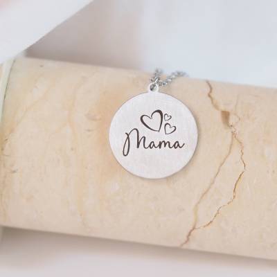 Halskette Muttertag Namen Personalisierte Geschenk Mama individualisierbar Gravurplättchen Halskette Familie