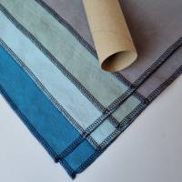 Waschbare UNpapier Küchenrolle - 8 Blätter aus Baumwollstoff - in Blautönen von he-ART by helen hesse Bild 1