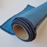 Waschbare UNpapier Küchenrolle - 8 Blätter aus Baumwollstoff - in Blautönen von he-ART by helen hesse Bild 10