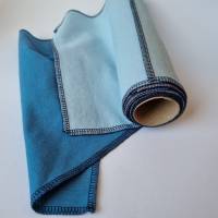 Waschbare UNpapier Küchenrolle - 8 Blätter aus Baumwollstoff - in Blautönen von he-ART by helen hesse Bild 4