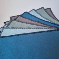 Waschbare UNpapier Küchenrolle - 8 Blätter aus Baumwollstoff - in Blautönen von he-ART by helen hesse Bild 6
