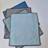 Waschbare UNpapier Küchenrolle - 8 Blätter aus Baumwollstoff - in Blautönen von he-ART by helen hesse Bild 9