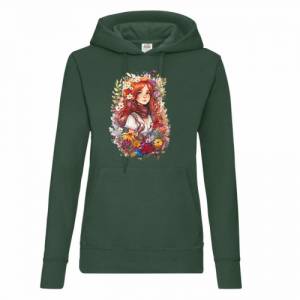 Hoodie Damen- Sweater mit Kängurutasche & einzigartigen Prints ,,Herbstgirl'' Bild 2