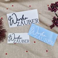 Aufkleber Winterzauber | Winterdeko Sticker | Geschenkidee | DIY | Vinylsticker versch. Farben Bild 2
