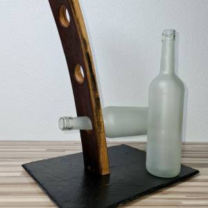 Vintage Weinhalter aus Fassdaube - Einzigartiges Geschenk für Weinliebhaber - handgefertigt aus Fassdaube - Dekoration Bild 7