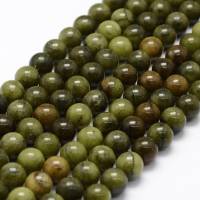 Natürliche dunkelgrüne chinesische Jade Perlen Stränge 4 mm / 6 mm / 8 mm / 10 mm Bild 3