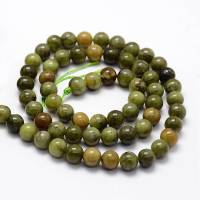 Natürliche dunkelgrüne chinesische Jade Perlen Stränge 4 mm / 6 mm / 8 mm / 10 mm Bild 5