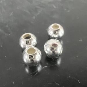 Silberkugeln / Kaschierperlen, Kugeln aus 925-Silber, verschiedene Größen Bild 4