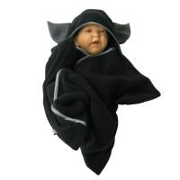 baby wrap kuscheliger schlafsack - strampelsack  aus fleece " fledermaus " in sternenform Bild 1
