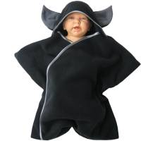 baby wrap kuscheliger schlafsack - strampelsack  aus fleece " fledermaus " in sternenform Bild 2