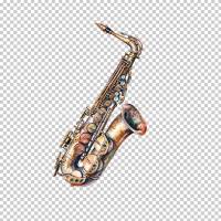 Musik Instrumente - PNG Bilder Bundle, Hochauflösende Aquarell Grafiken, Transparenter Hintergrund Bild 9