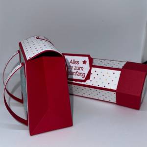 Einschulung Verpackung im Set Geschenk Stiftebox Schulranzen Schulrucksack Goodie Tischdeko Geschenkschachtel Mini Schul Bild 5