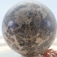 Große Muschelkalk Edelsteinkugel, 84 mm, Meditation und Heilsteine, glänzende Kugel, Wunderbarer Kristall Bild 2