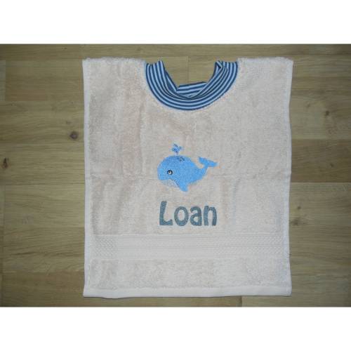 Handtuch Lätzchen mit Namen und Stickbild Sabberlatz Latz