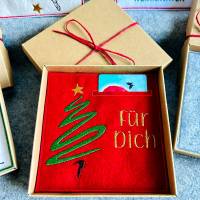 Geschenkverpackung Weihnachten, mit Filz-Innenleben, Geldgeschenk, Gutschein, Weihnachtsgeschenk, Wunscherfüller, person Bild 2