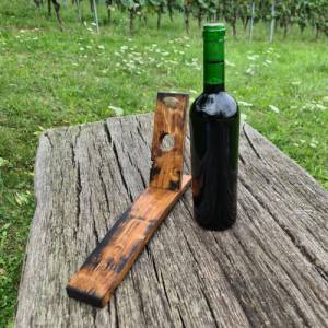 Vintage Weinhalter aus Fassdaube - Einzigartiges Geschenk für Weinliebhaber - handgefertigt aus Fassdaube - Dekoration Bild 8