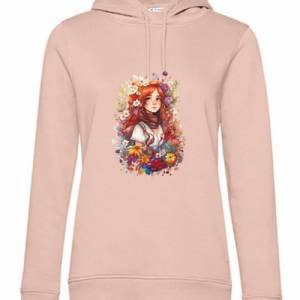 Hoodie Damen- Sweater mit einzigartigen Prints aus Bio Baumwolle ,,Herbstgirl'' Bild 3